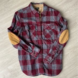 Roots flannel with elbow patches